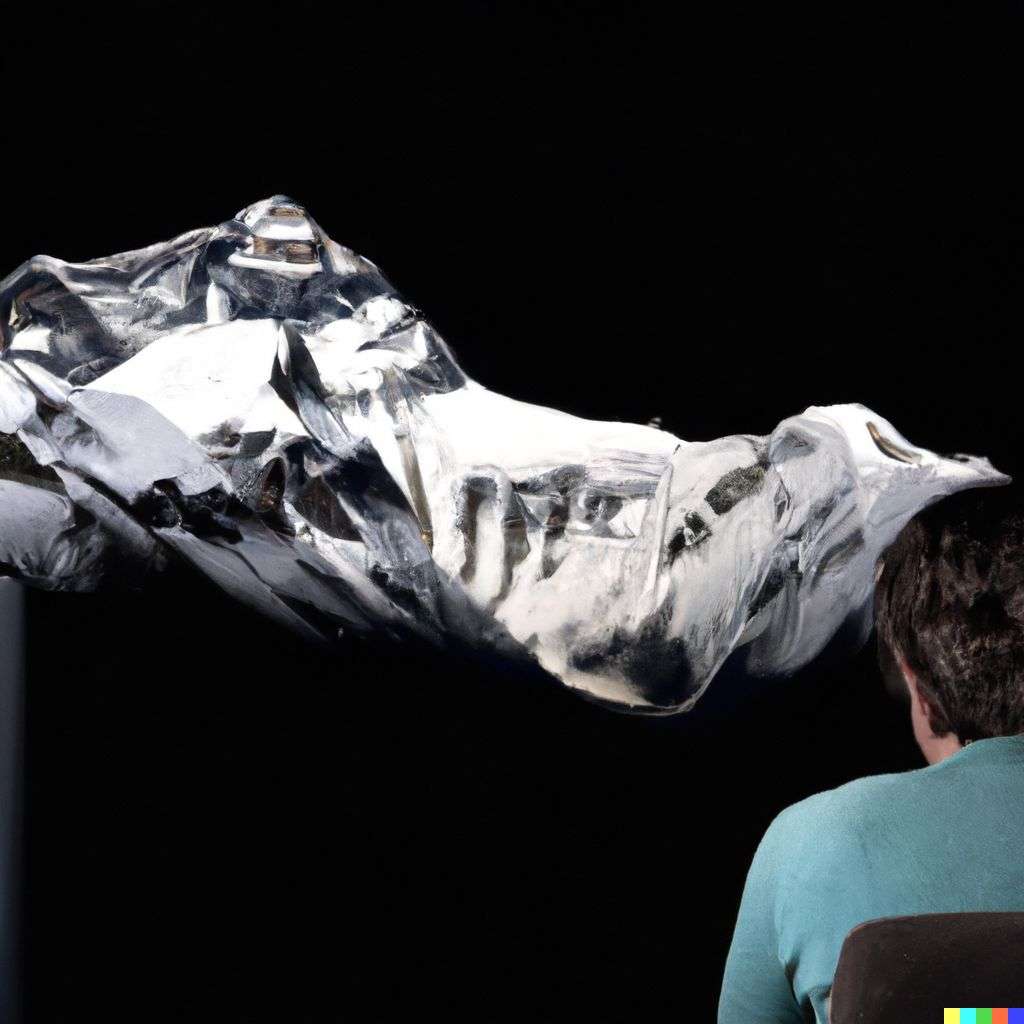 someone gazing at Mount Everest, photograph, studio lighting
